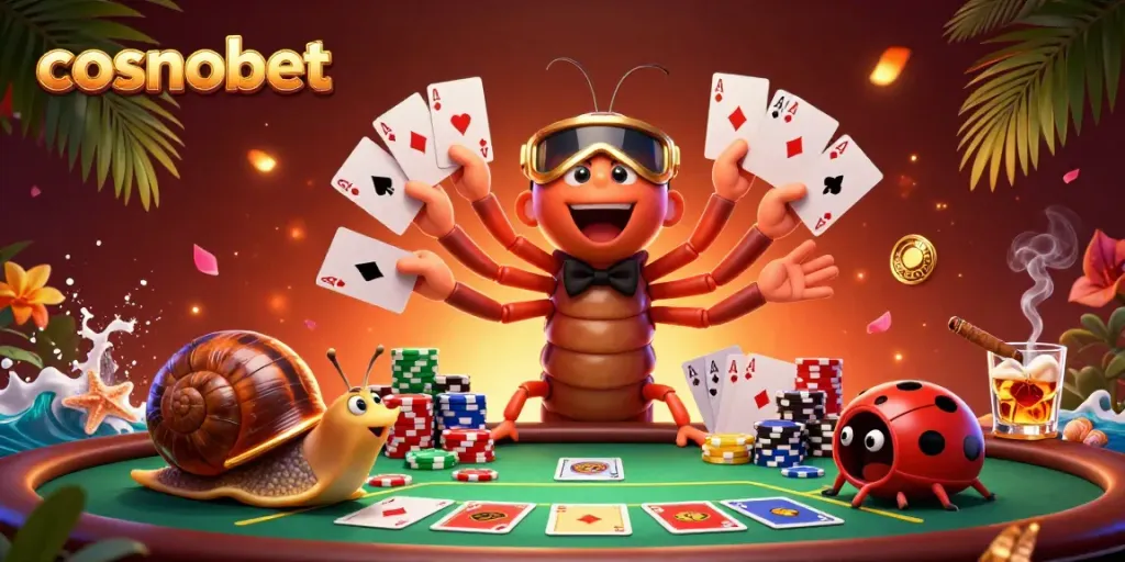 Experience thrilling gaming action at Cosmobet with vibrant characters and dynamic casino elements.
